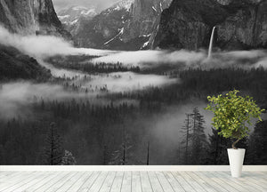 Fog Floating In Yosemite Valley Wall Mural Wallpaper - Canvas Art Rocks - 4