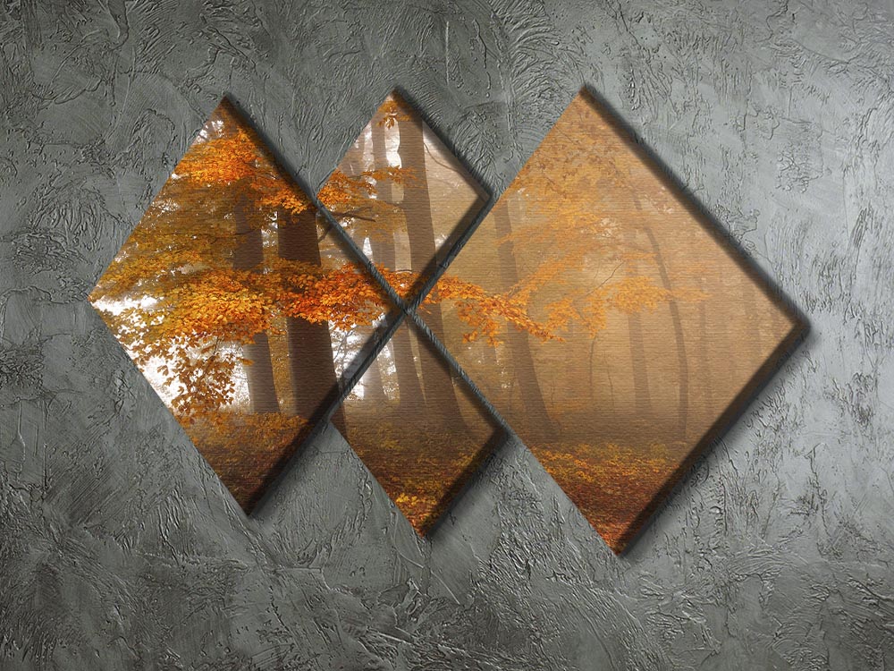 Edge Of The Woods 4 Square Multi Panel Canvas - Canvas Art Rocks - 2