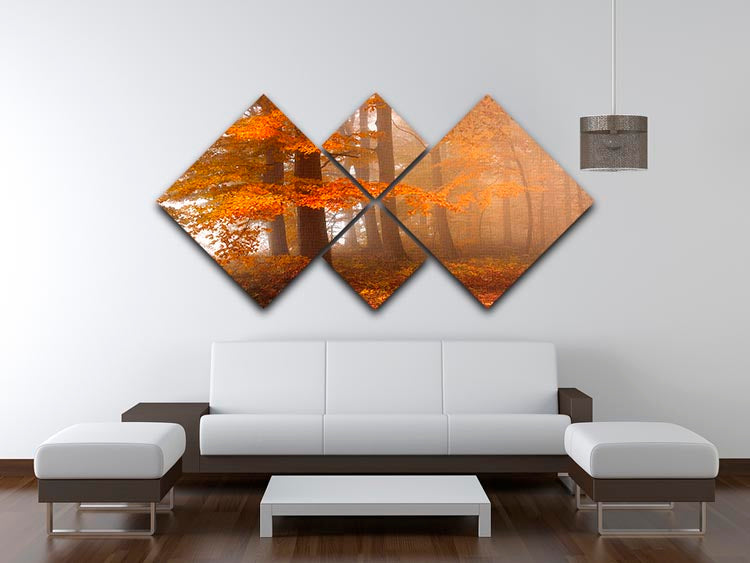 Edge Of The Woods 4 Square Multi Panel Canvas - Canvas Art Rocks - 3