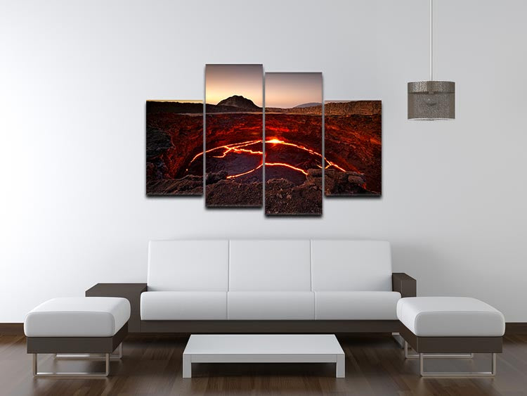 Crater Lake 4 Split Panel Canvas - Canvas Art Rocks - 3