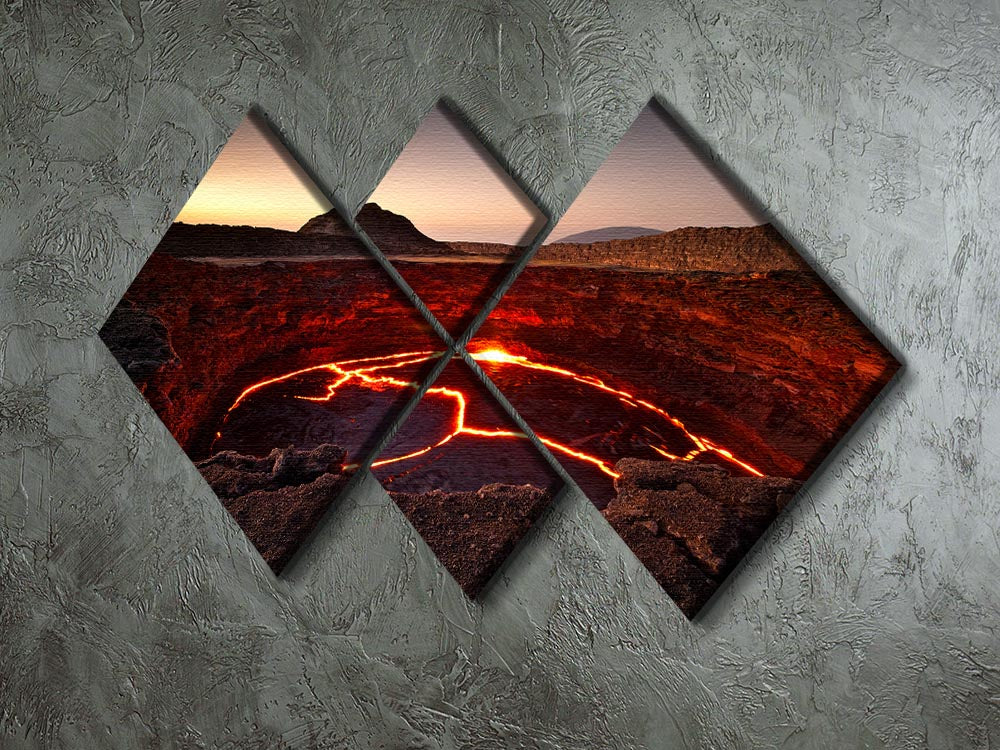 Crater Lake 4 Square Multi Panel Canvas - Canvas Art Rocks - 2