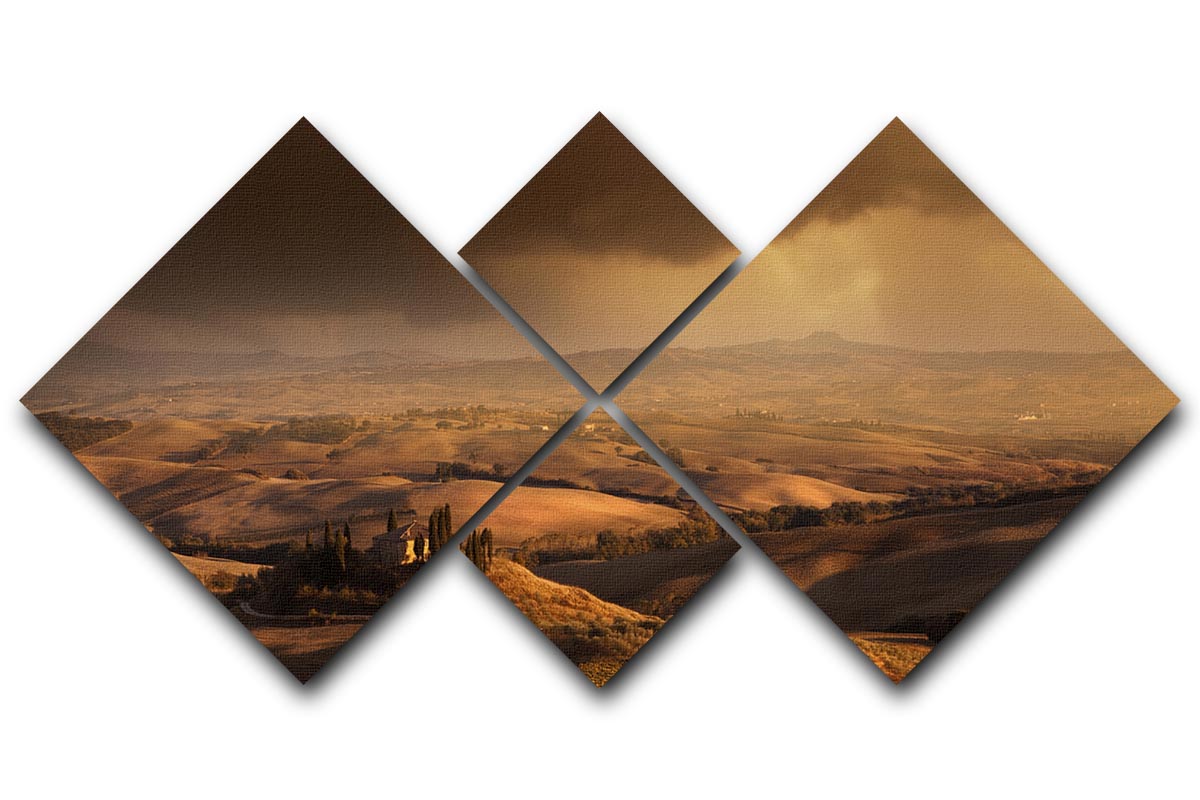 Val Orcia 4 Square Multi Panel Canvas - Canvas Art Rocks - 1
