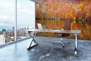 Glowing Autumn Wall Mural Wallpaper - Canvas Art Rocks - 3