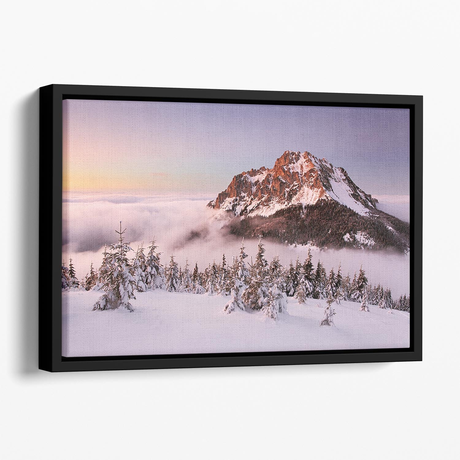 Rozsutec Peak Floating Framed Canvas - Canvas Art Rocks - 1