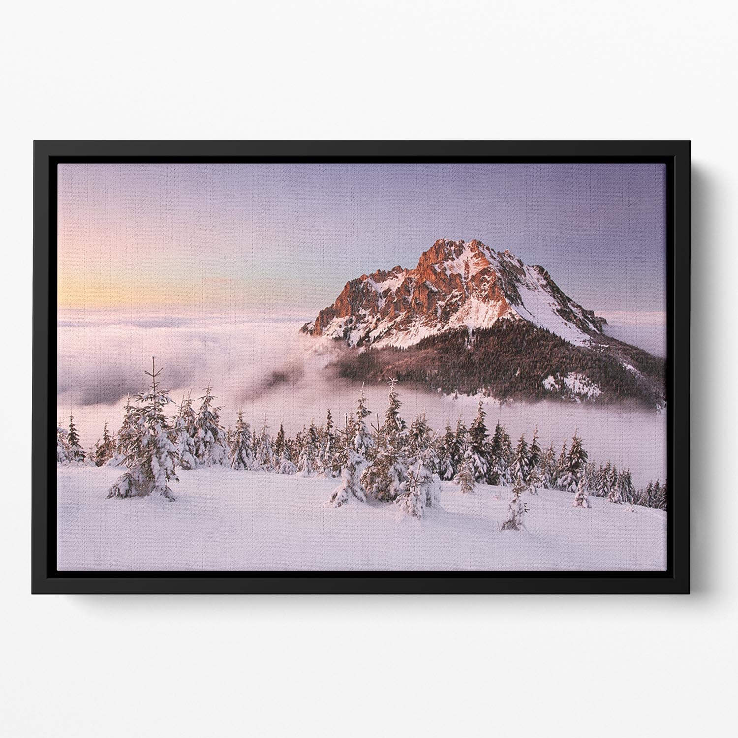 Rozsutec Peak Floating Framed Canvas - Canvas Art Rocks - 2