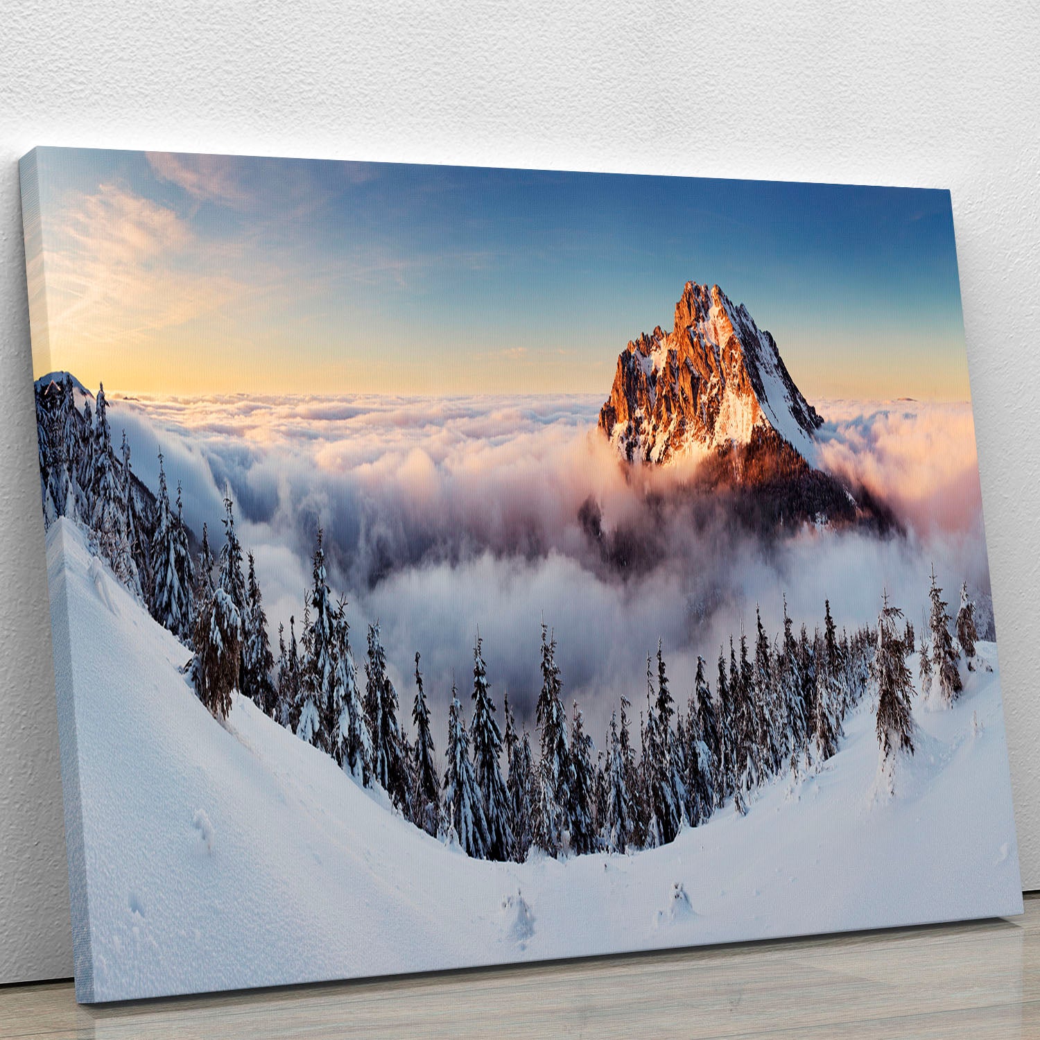 Golden Peak Canvas Print or Poster - Canvas Art Rocks - 1
