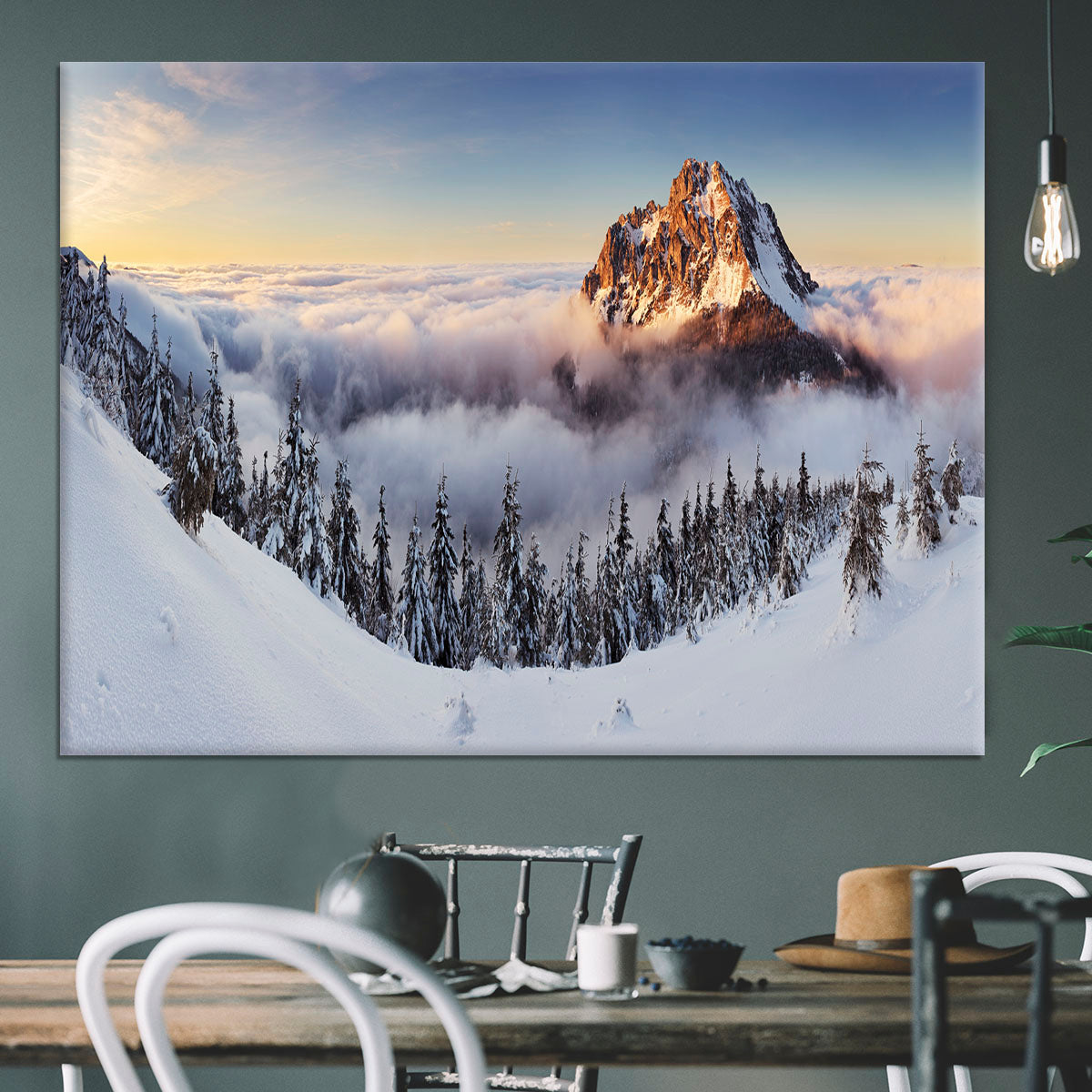 Golden Peak Canvas Print or Poster - Canvas Art Rocks - 3