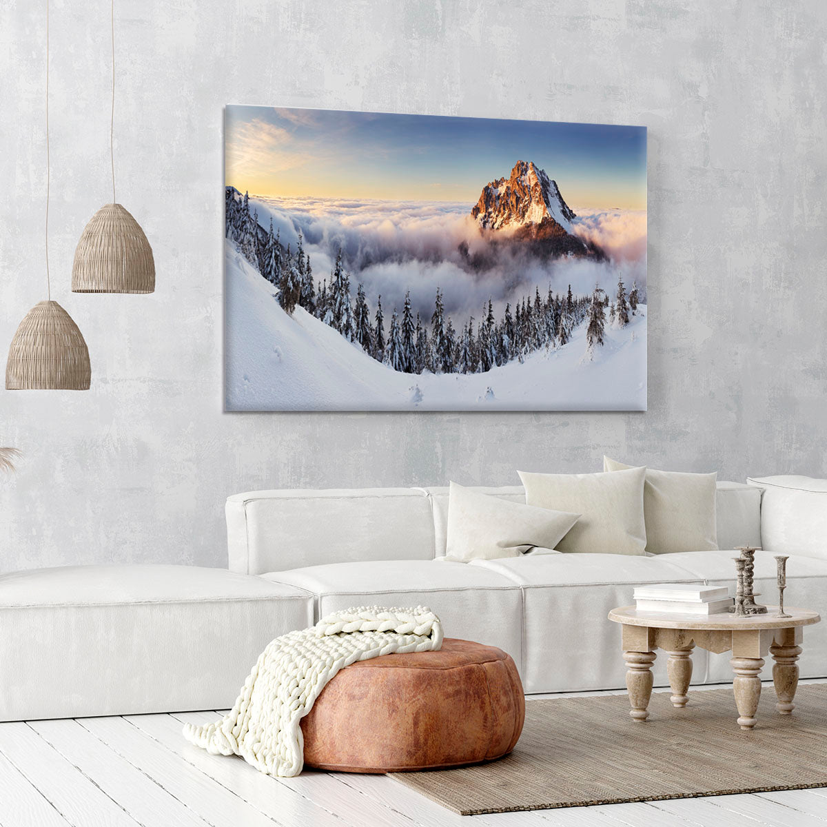 Golden Peak Canvas Print or Poster - Canvas Art Rocks - 6