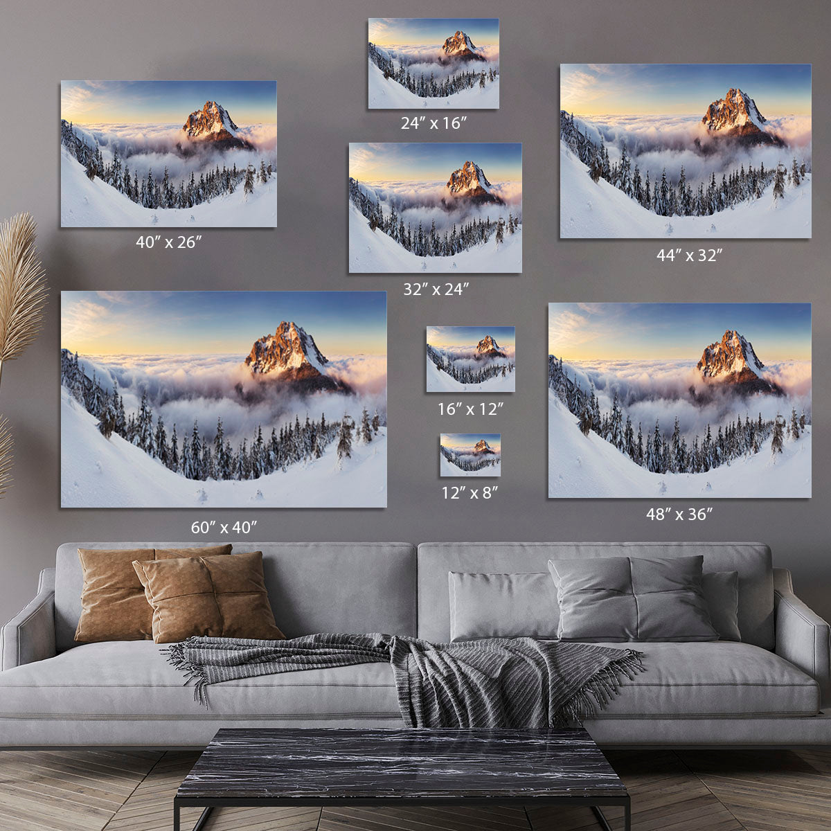Golden Peak Canvas Print or Poster - Canvas Art Rocks - 7