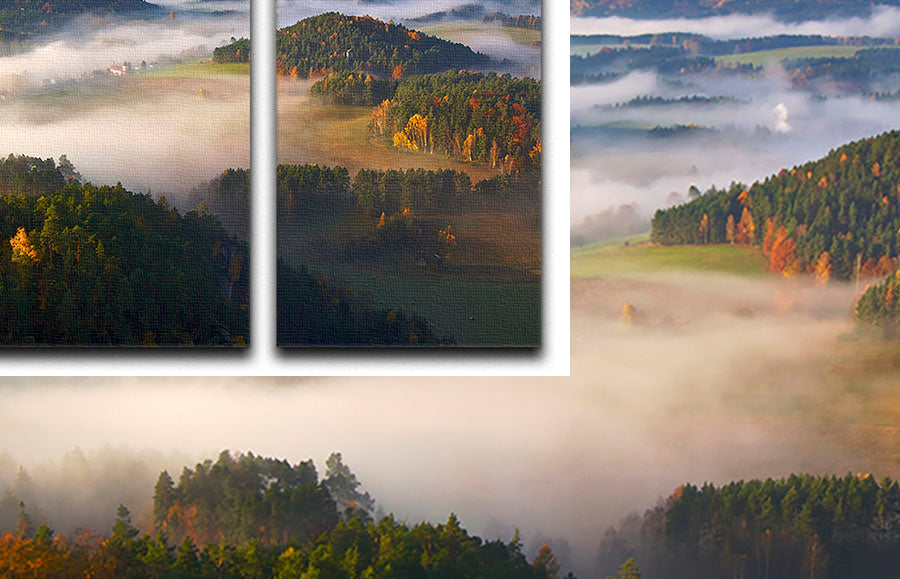 Autumn Fairytale 3 Split Panel Canvas Print - Canvas Art Rocks - 1