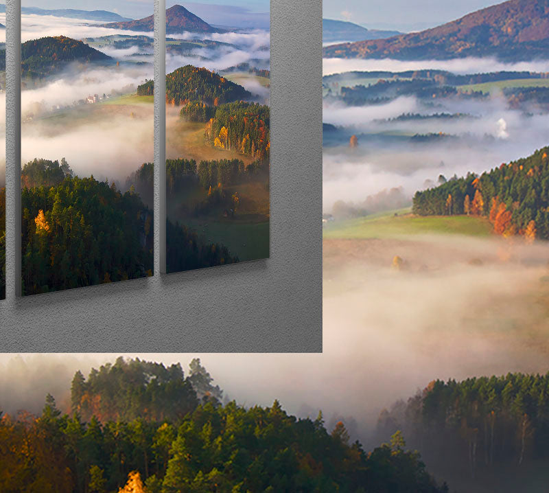 Autumn Fairytale 3 Split Panel Canvas Print - Canvas Art Rocks - 2