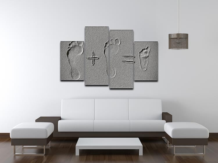 Sand Arithmetic 4 Split Panel Canvas - Canvas Art Rocks - 3