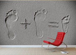 Sand Arithmetic Wall Mural Wallpaper - Canvas Art Rocks - 2