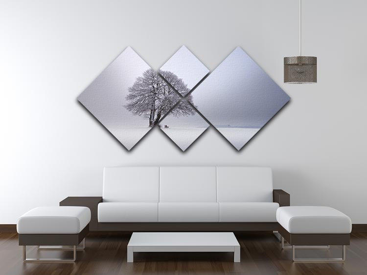 Winter Light 4 Square Multi Panel Canvas - Canvas Art Rocks - 3