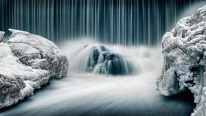 Icy Falls Wall Mural Wallpaper - Canvas Art Rocks - 1