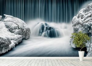 Icy Falls Wall Mural Wallpaper - Canvas Art Rocks - 4