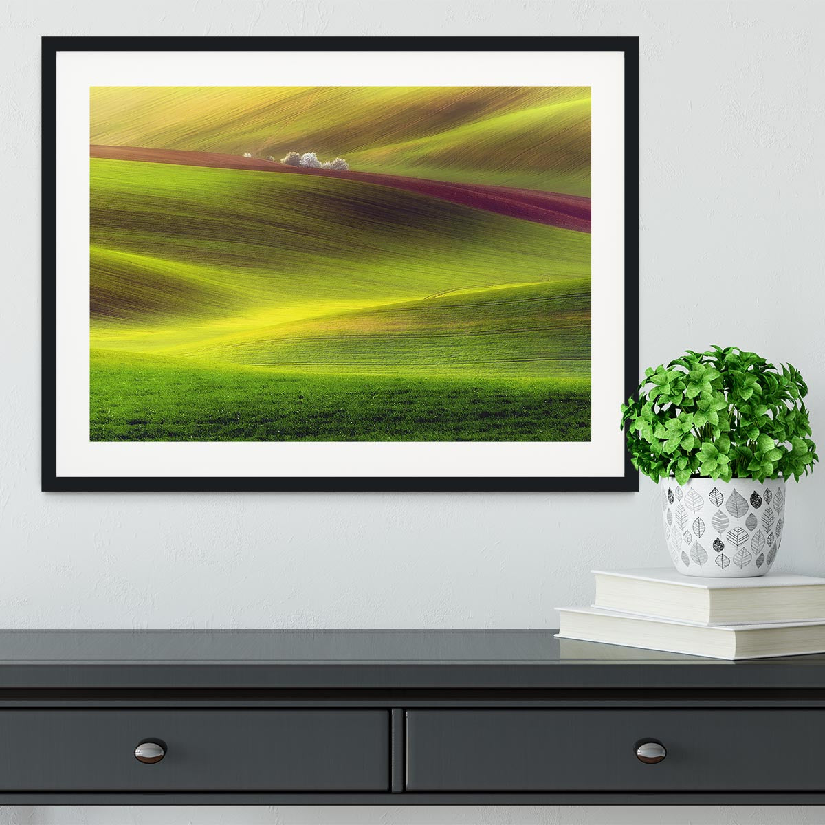 Golden Fields Framed Print - Canvas Art Rocks - 1