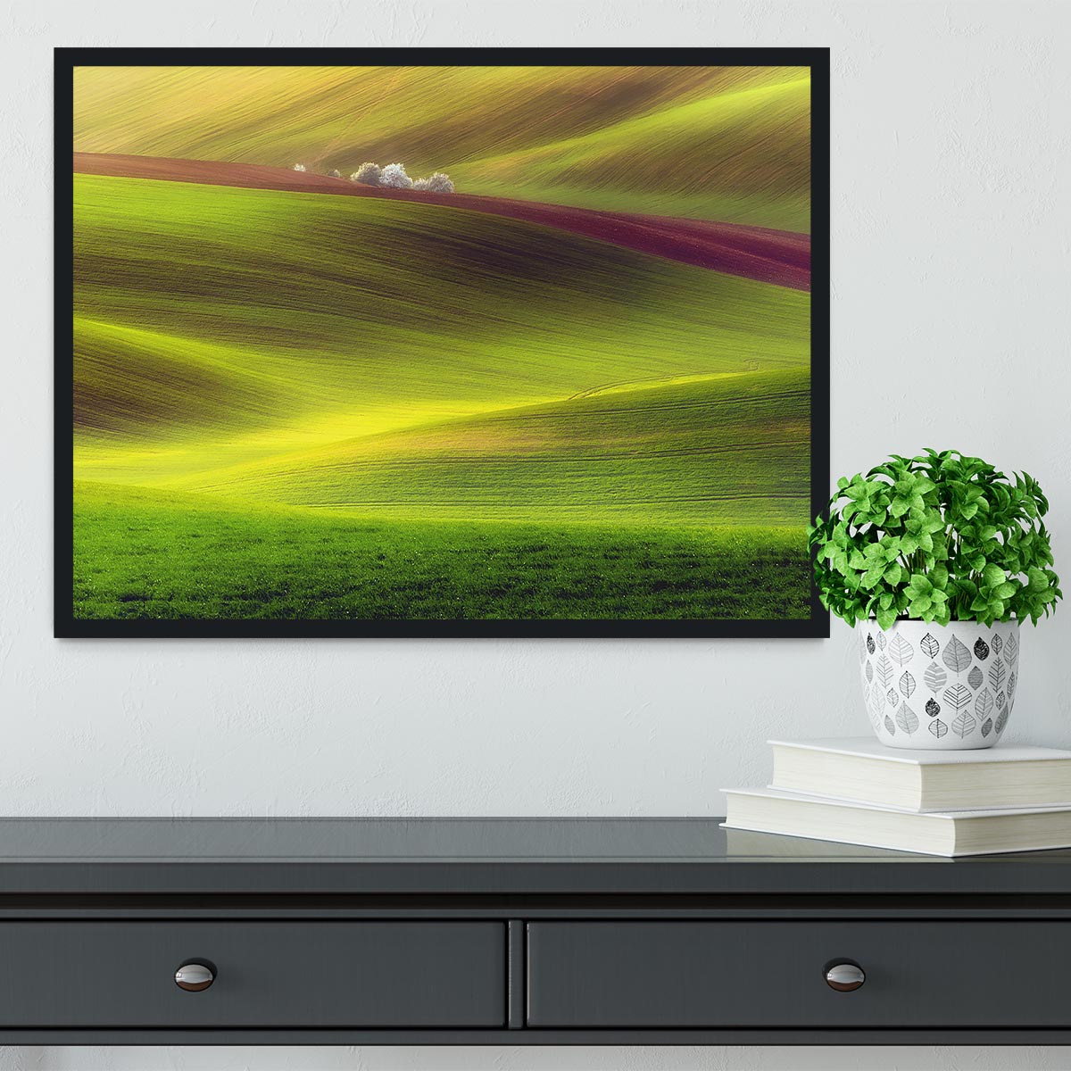 Golden Fields Framed Print - Canvas Art Rocks - 2