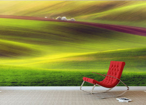 Golden Fields Wall Mural Wallpaper - Canvas Art Rocks - 2