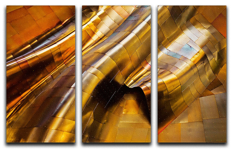 Abstract Steel 3 Split Panel Canvas Print - Canvas Art Rocks - 1
