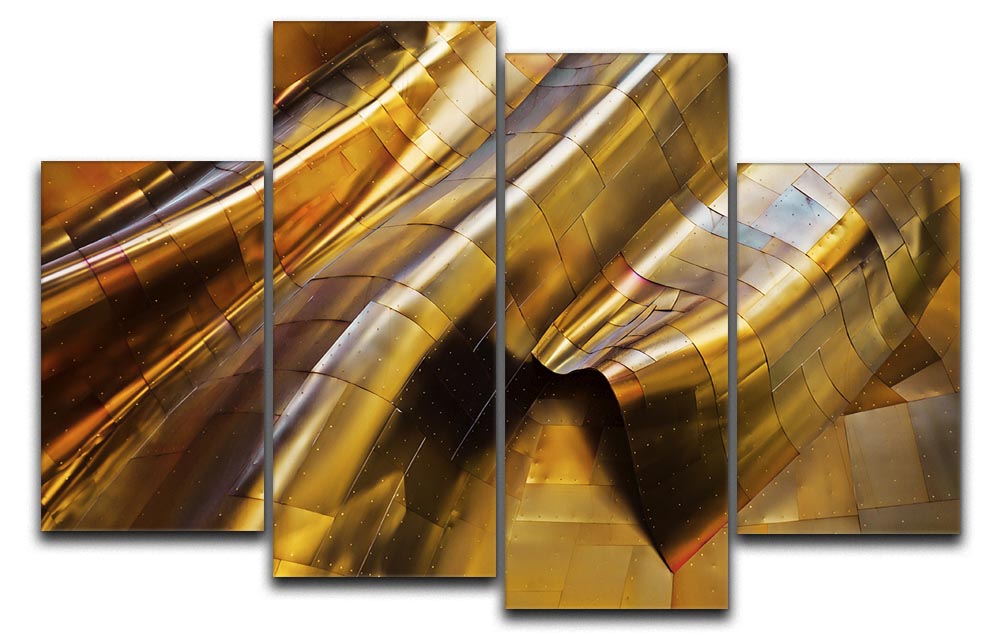 Abstract Steel 4 Split Panel Canvas - Canvas Art Rocks - 1