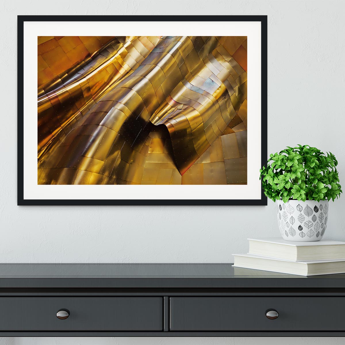 Abstract Steel Framed Print - Canvas Art Rocks - 1