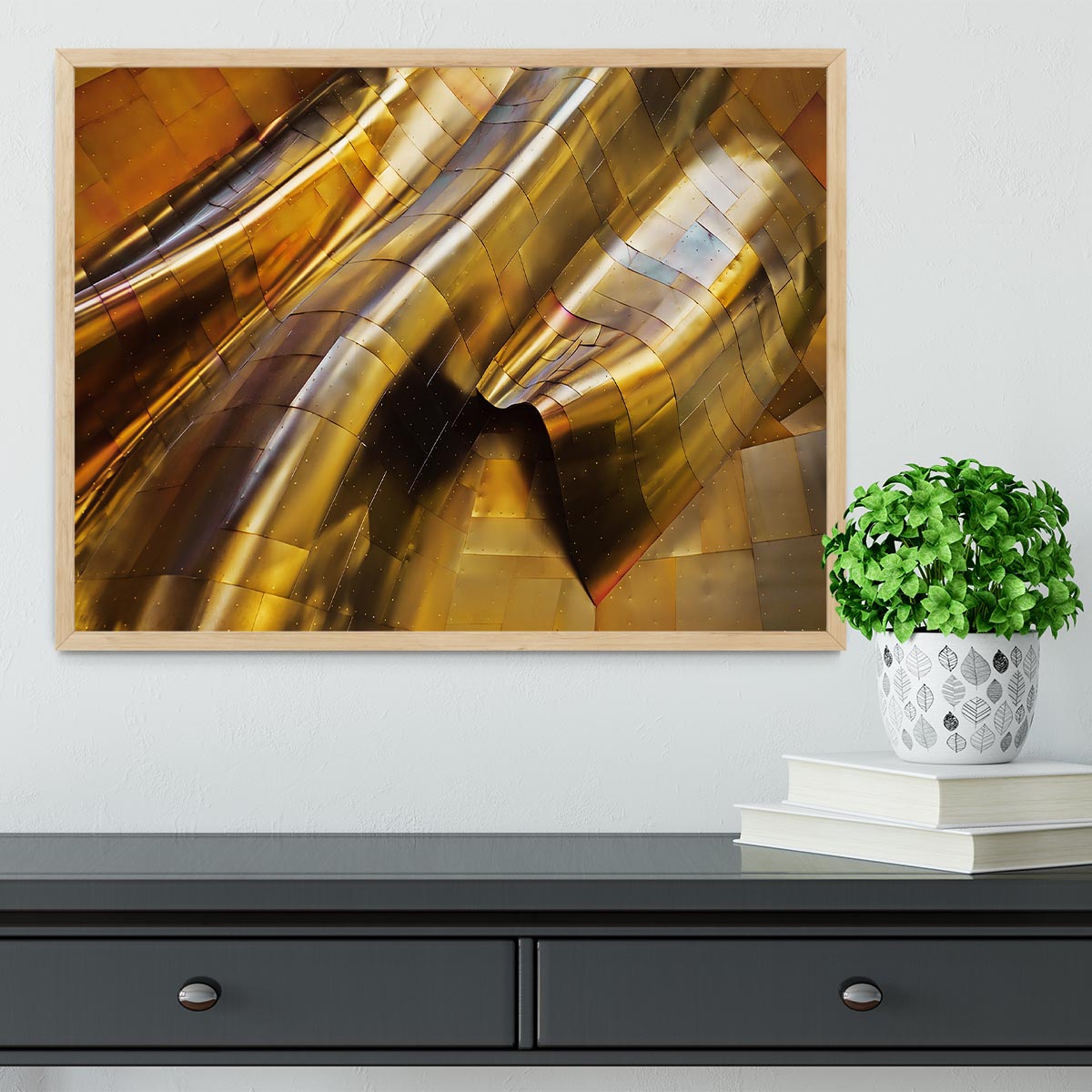 Abstract Steel Framed Print - Canvas Art Rocks - 4