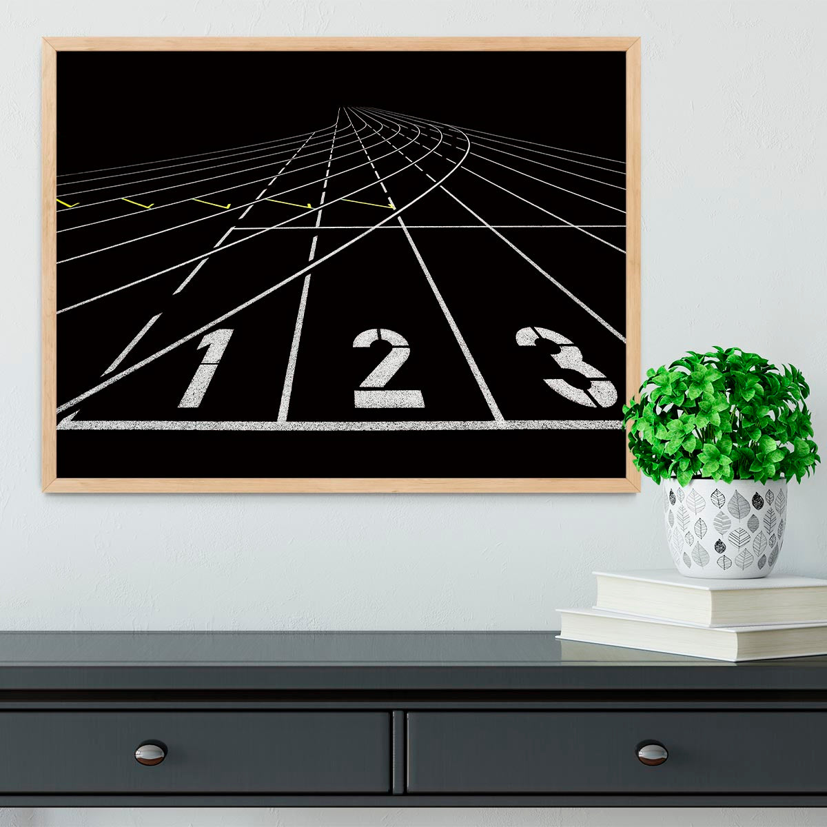 Running Track Framed Print - Canvas Art Rocks - 4