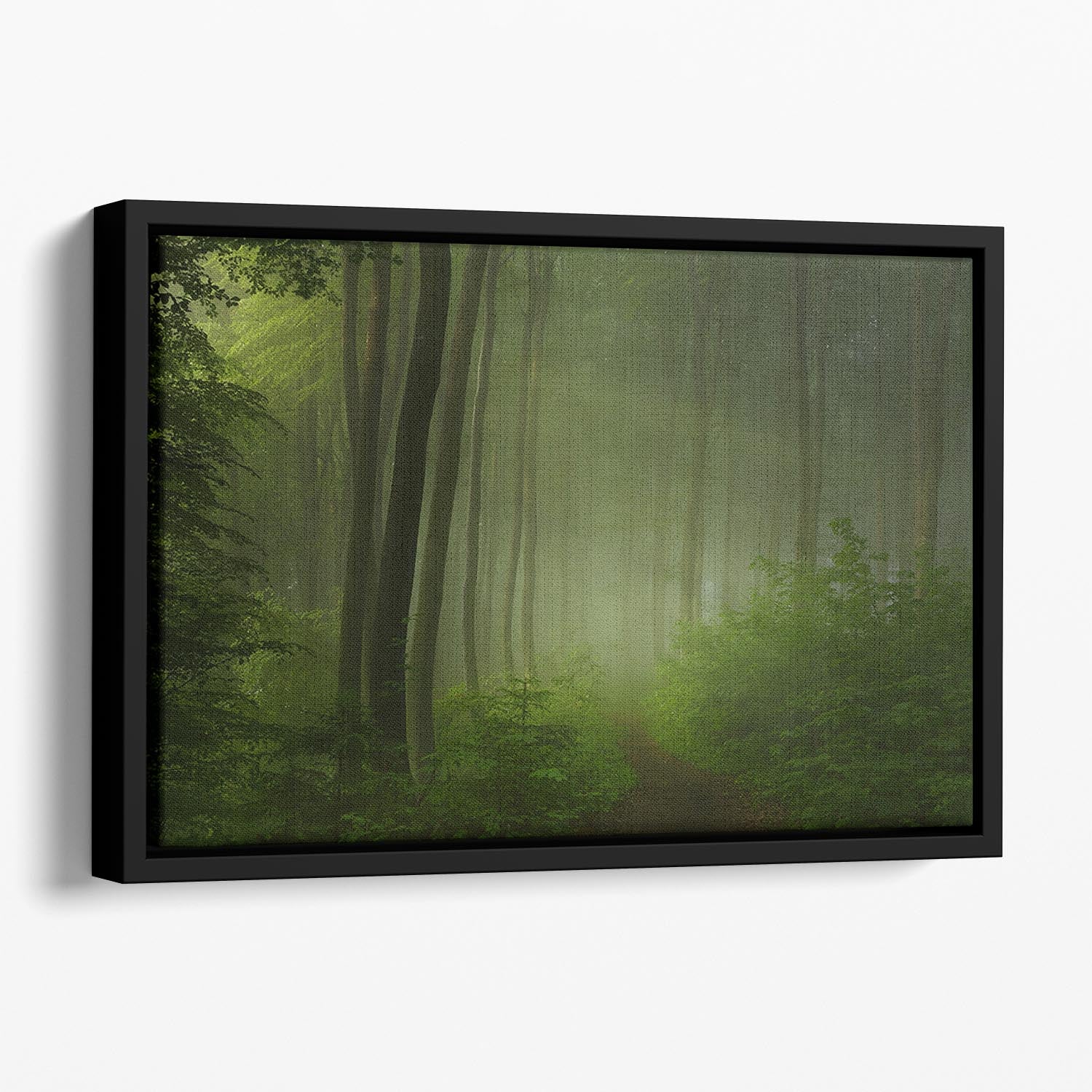 Forest Morning Floating Framed Canvas - Canvas Art Rocks - 1