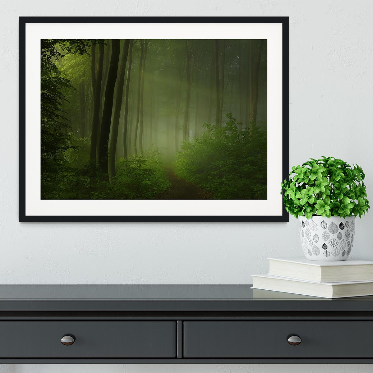 Forest Morning Framed Print - Canvas Art Rocks - 1