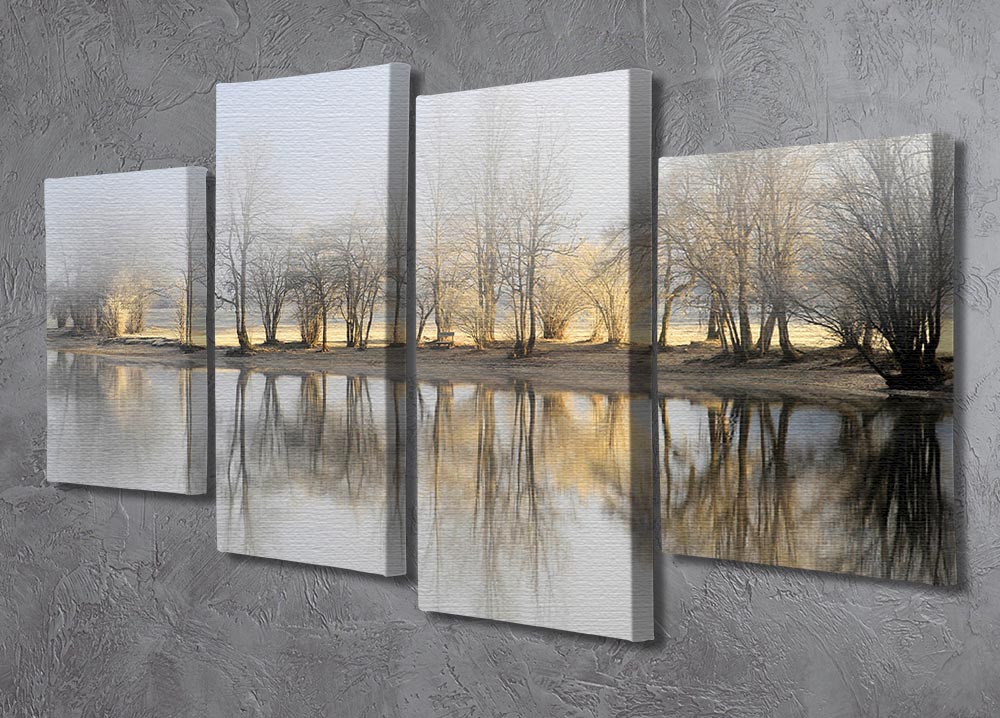 January Morning 4 Split Panel Canvas - Canvas Art Rocks - 2