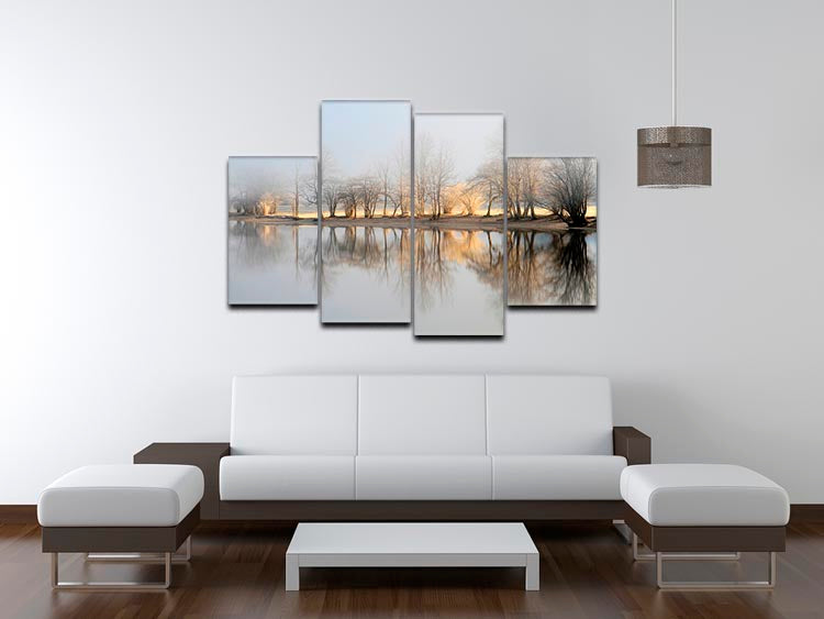 January Morning 4 Split Panel Canvas - Canvas Art Rocks - 3