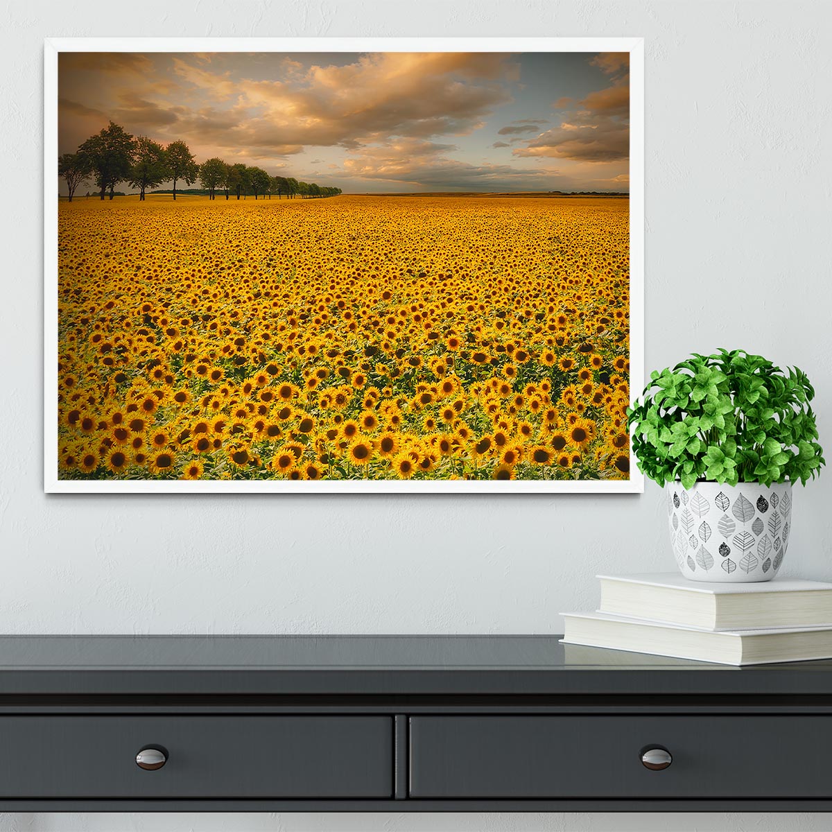 Sunflowers Framed Print - Canvas Art Rocks -6