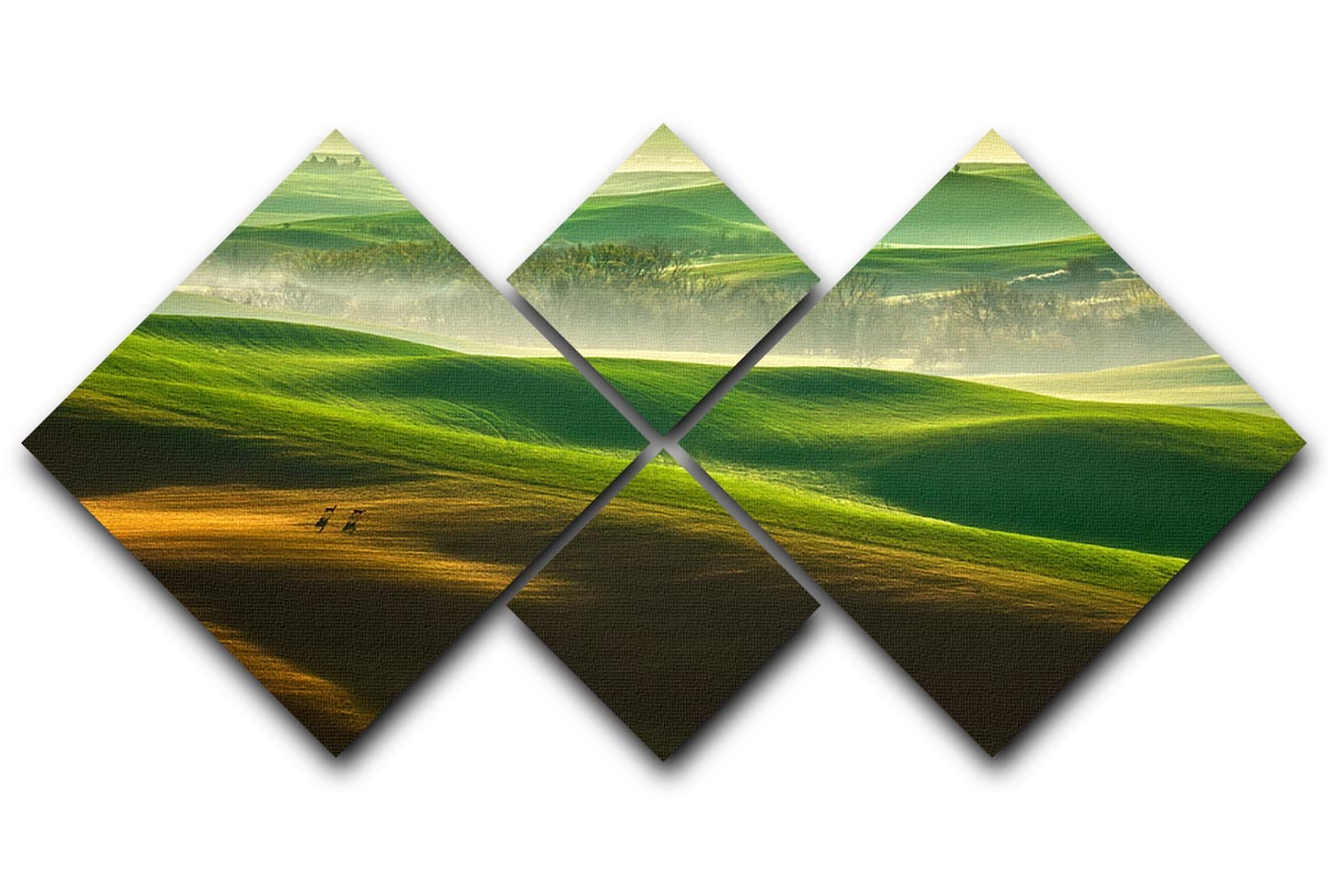 Freedom 4 Square Multi Panel Canvas - Canvas Art Rocks - 1