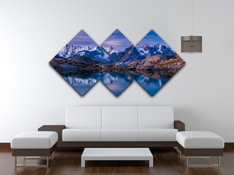 Dreams Before The Dawn 4 Square Multi Panel Canvas - Canvas Art Rocks - 3