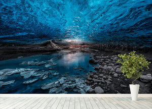 Ice Cave Wall Mural Wallpaper - Canvas Art Rocks - 4