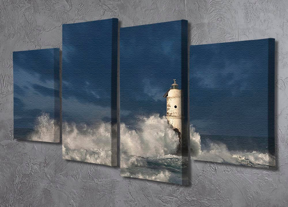 Faro Di Mangiabarche Calasetta-Sardegna 4 Split Panel Canvas - Canvas Art Rocks - 2