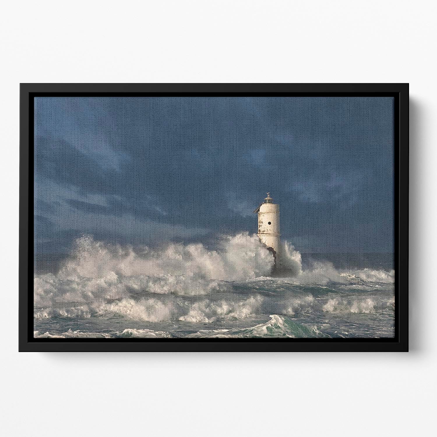 Faro Di Mangiabarche Calasetta-Sardegna Floating Framed Canvas - Canvas Art Rocks - 2