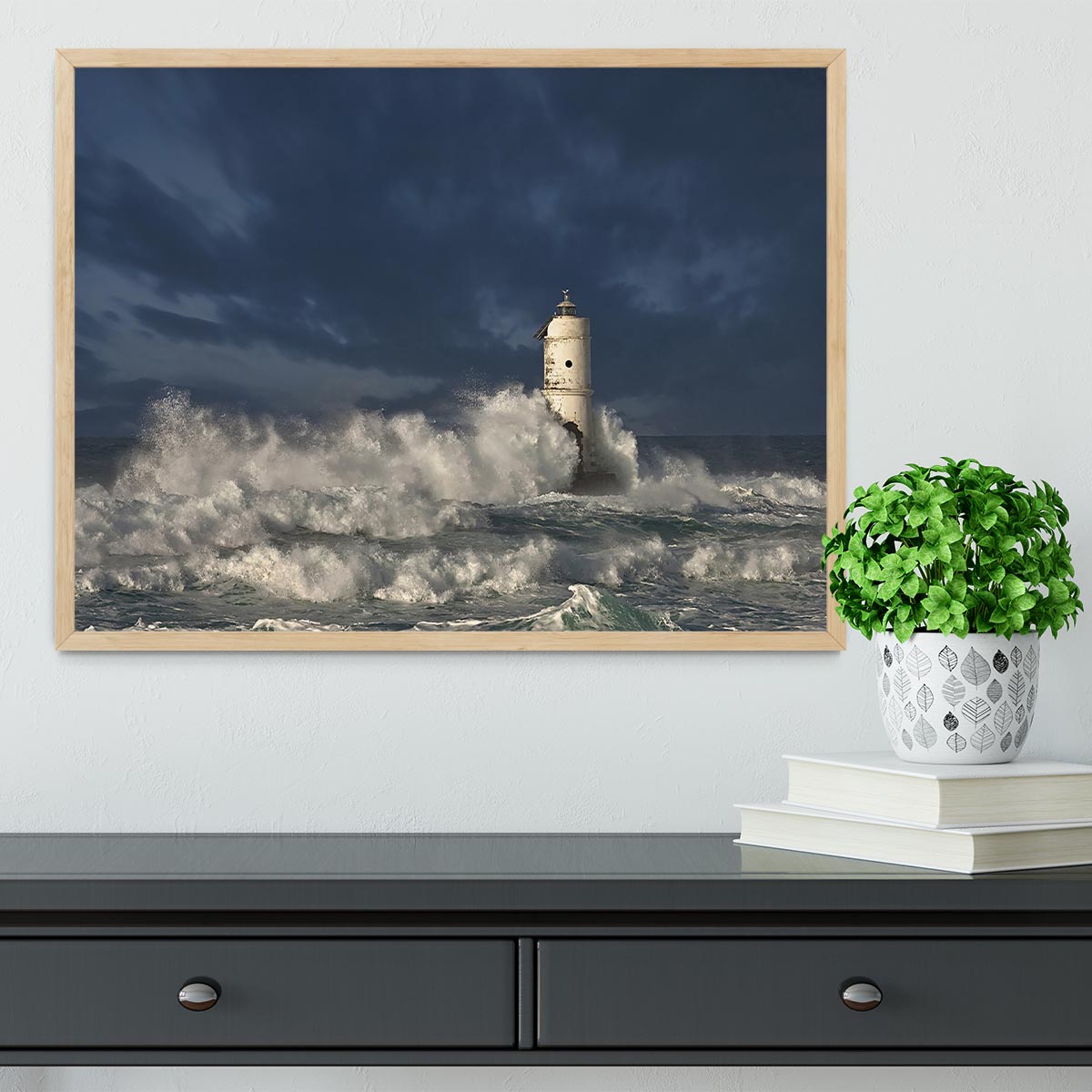 Faro Di Mangiabarche Calasetta-Sardegna Framed Print - Canvas Art Rocks - 4