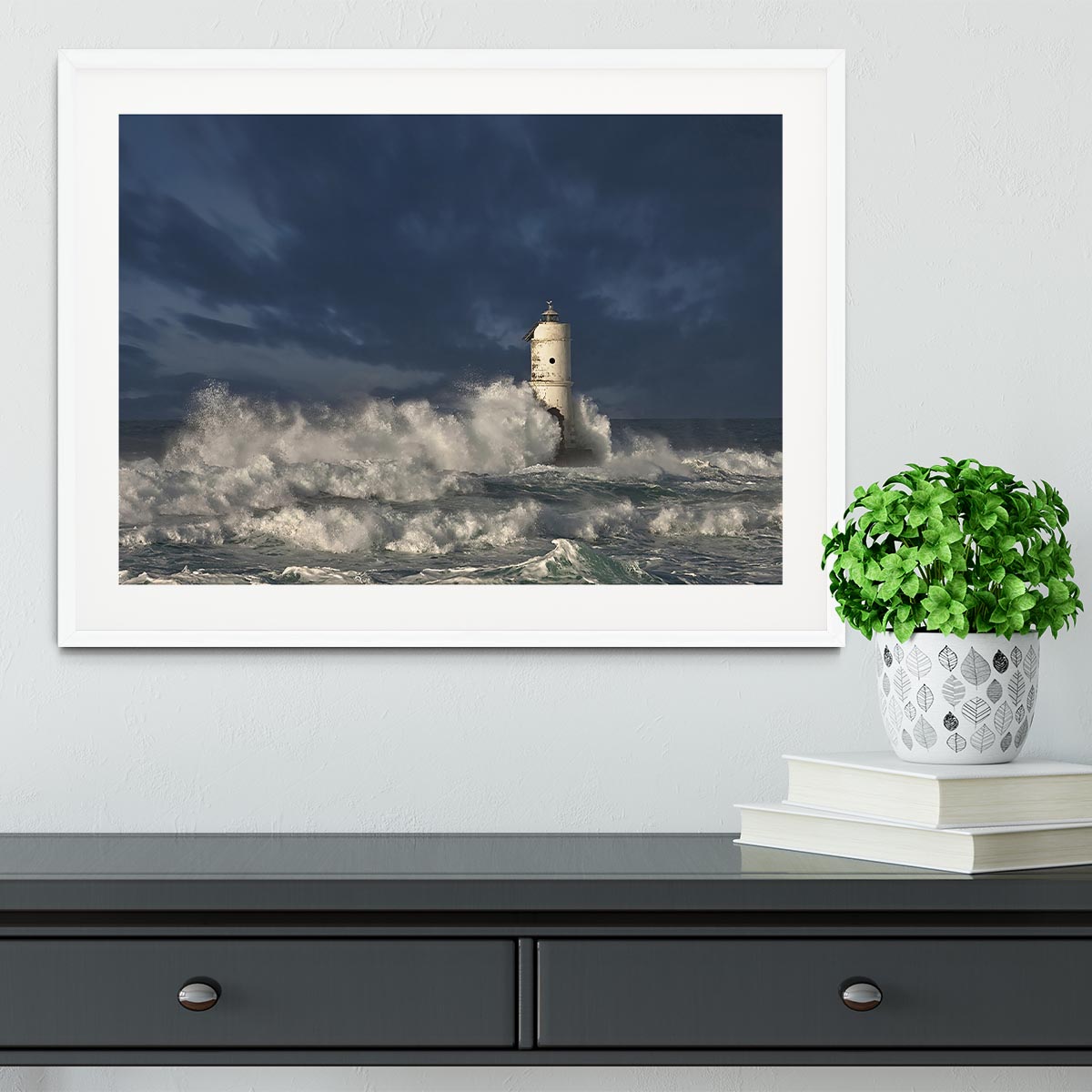 Faro Di Mangiabarche Calasetta-Sardegna Framed Print - Canvas Art Rocks - 5