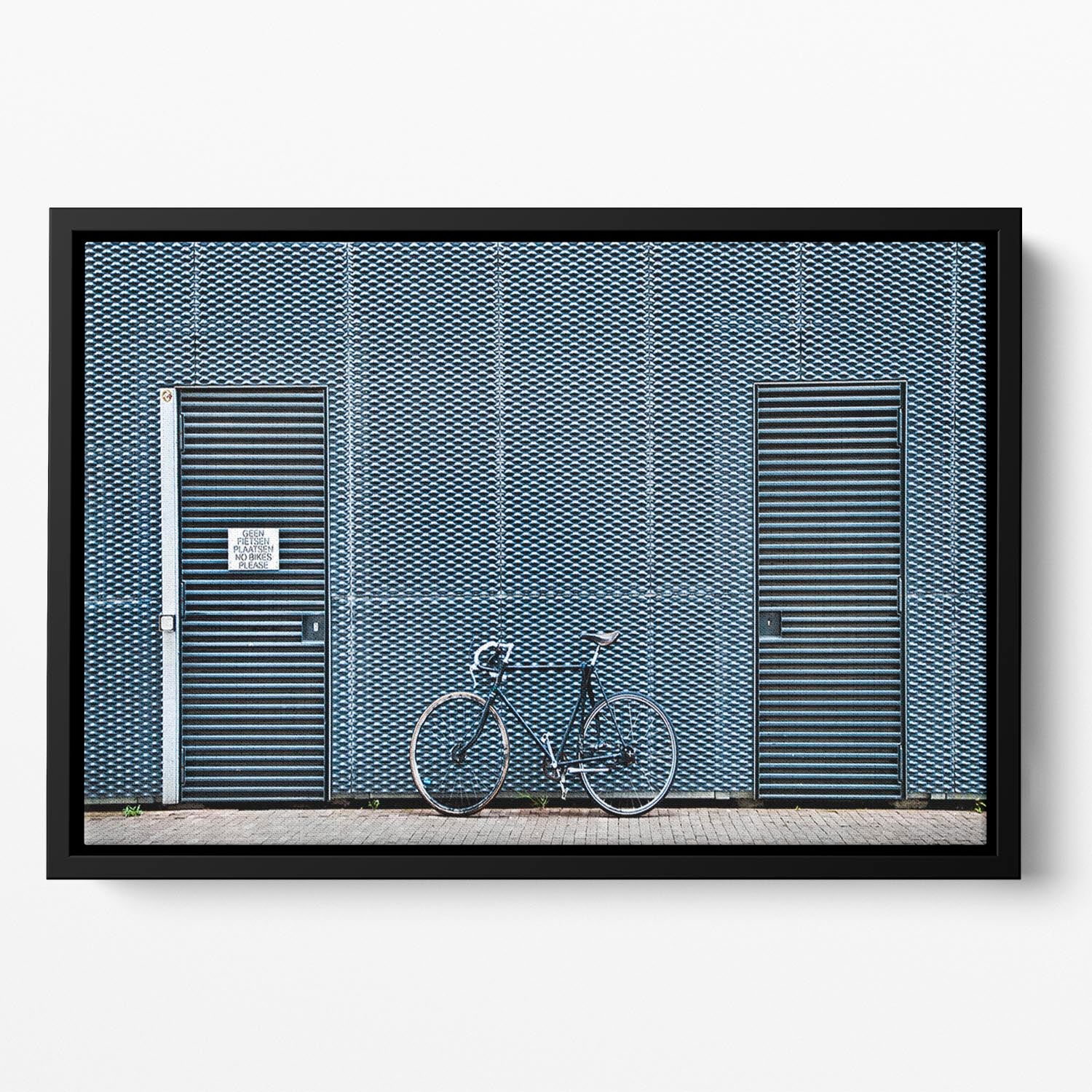 No Bikes Please Floating Framed Canvas - Canvas Art Rocks - 2