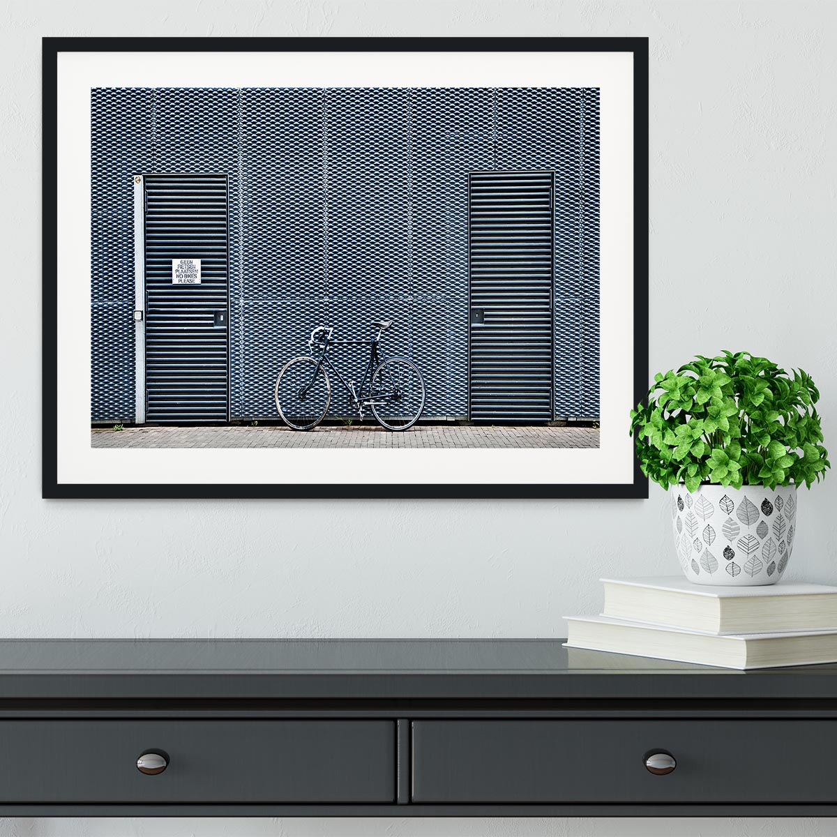 No Bikes Please Framed Print - Canvas Art Rocks - 1