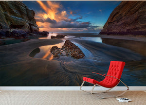 When The Tide Receded Wall Mural Wallpaper - Canvas Art Rocks - 2