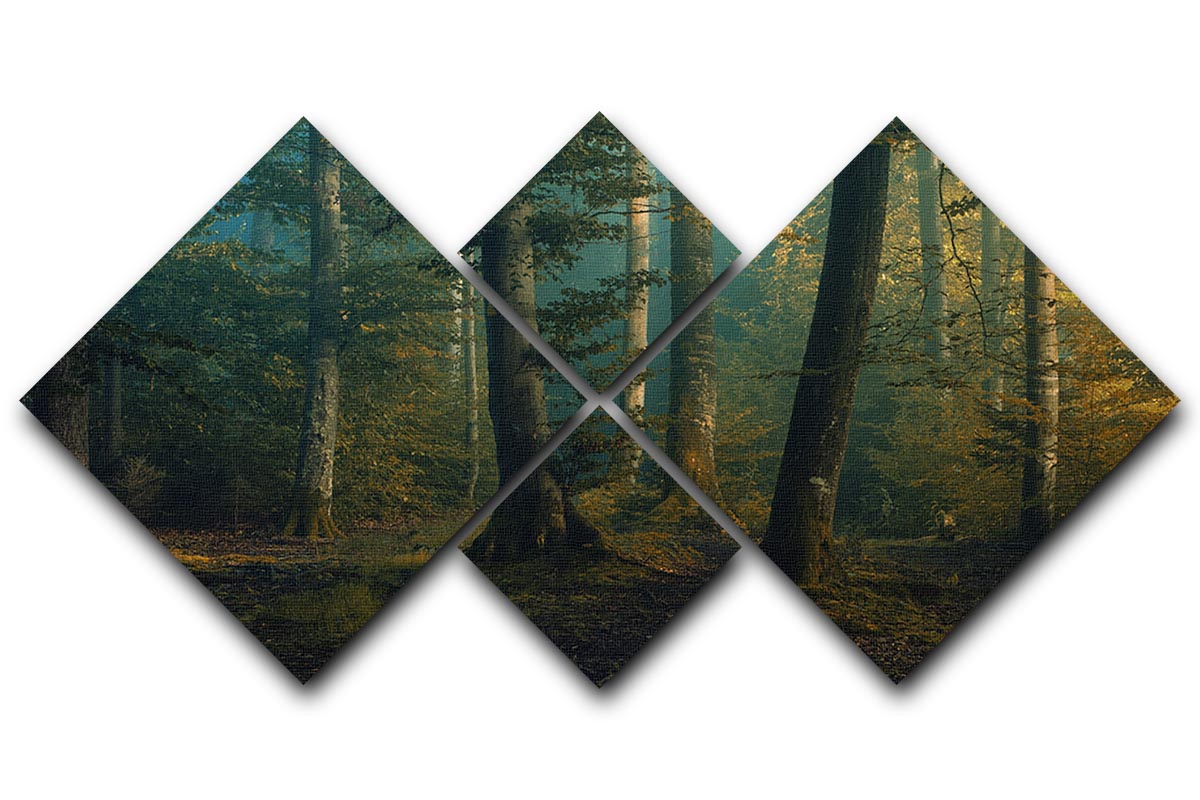 October Colors 4 Square Multi Panel Canvas - Canvas Art Rocks - 1