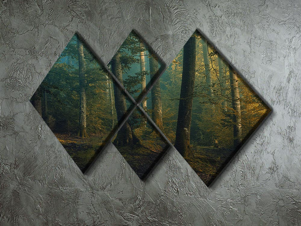 October Colors 4 Square Multi Panel Canvas - Canvas Art Rocks - 2