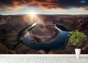 Horseshoe Bend Wall Mural Wallpaper - Canvas Art Rocks - 4