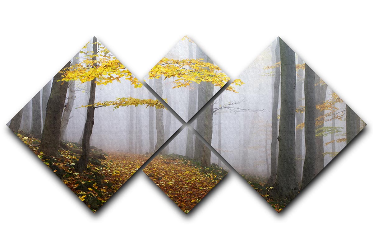 Autumn Fall Landscape 4 Square Multi Panel Canvas - Canvas Art Rocks - 1