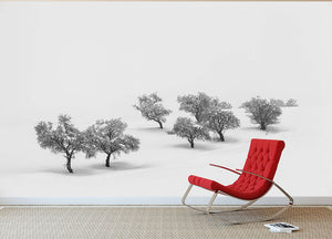 White Carpet Wall Mural Wallpaper - Canvas Art Rocks - 2