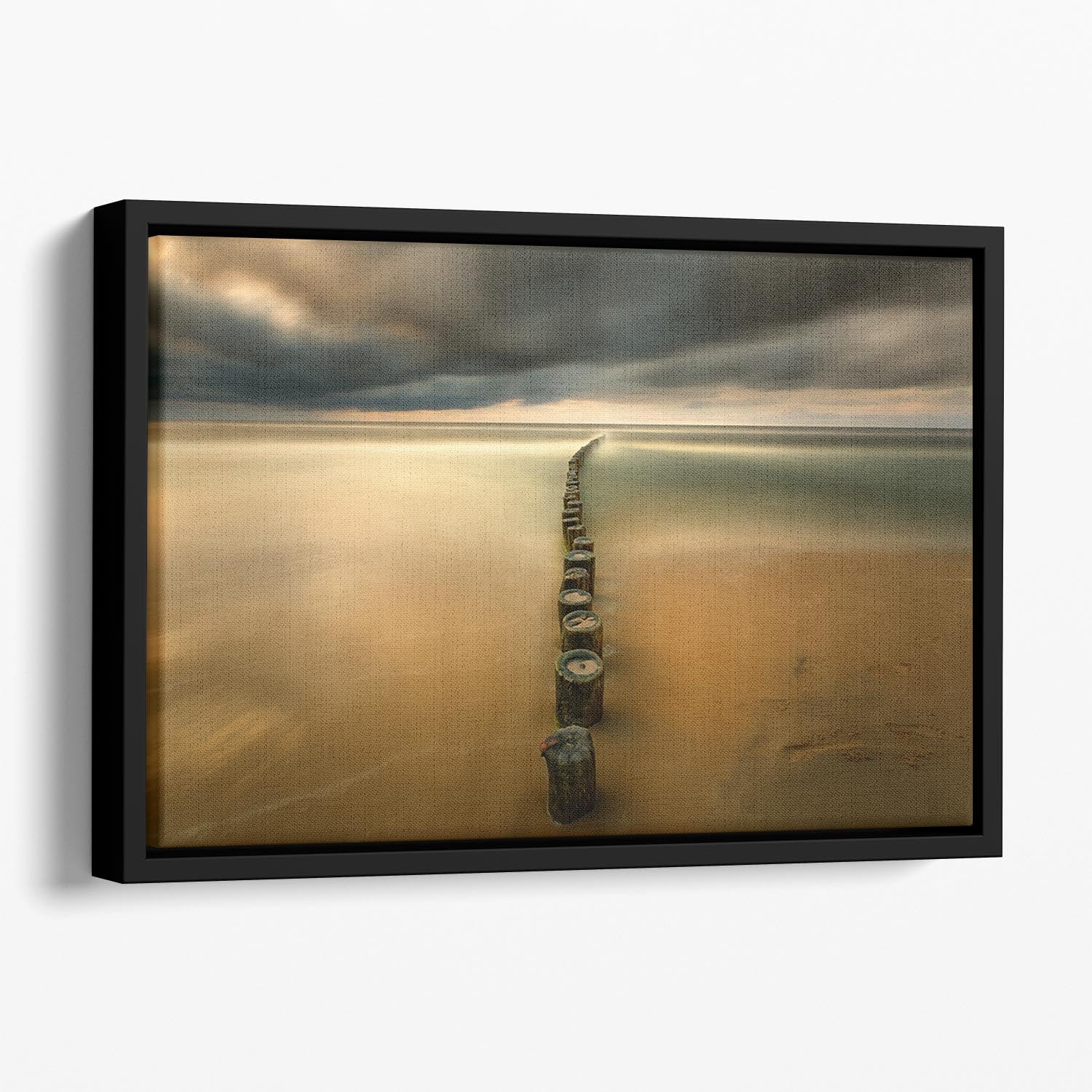 Line Floating Framed Canvas - Canvas Art Rocks - 1