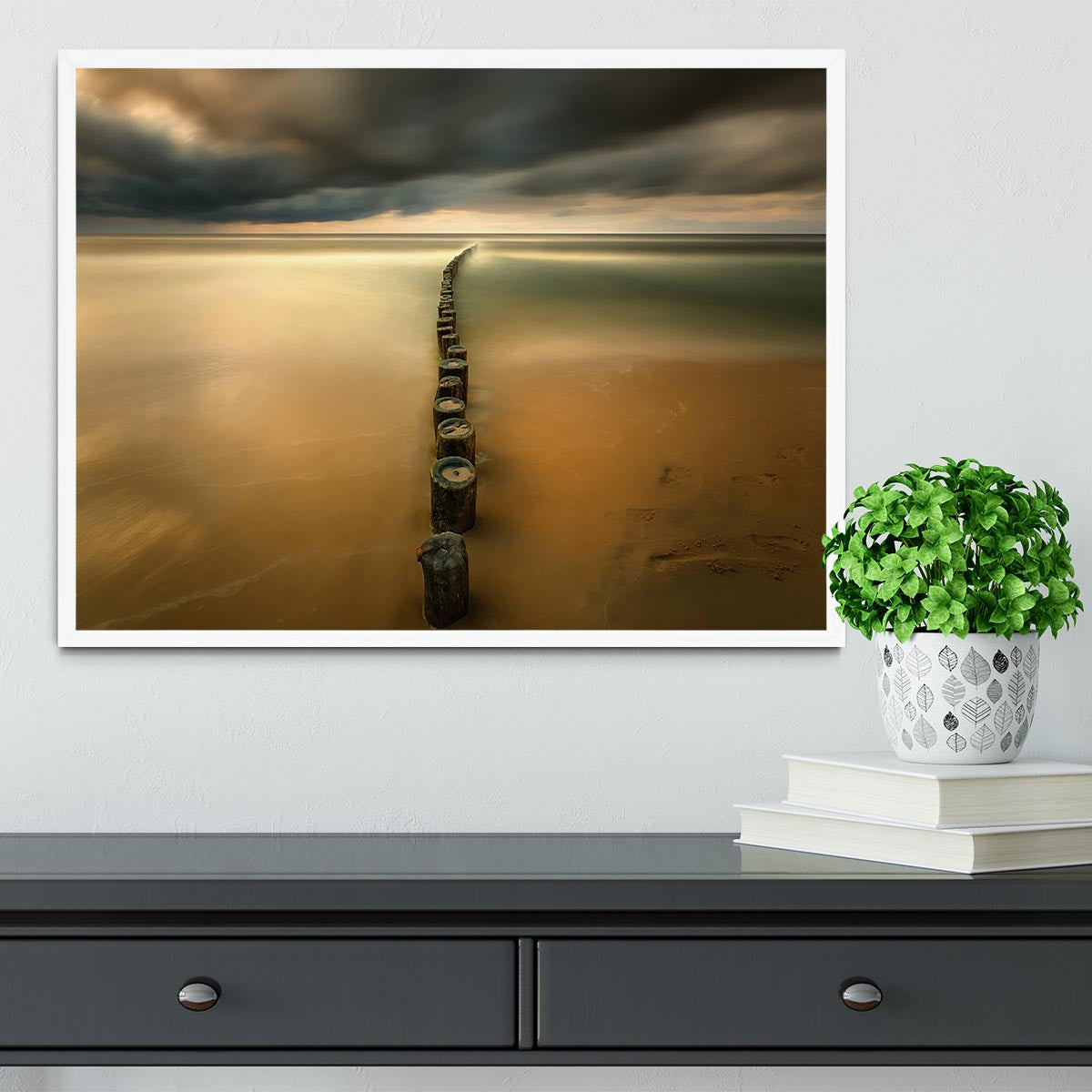 Line Framed Print - Canvas Art Rocks -6